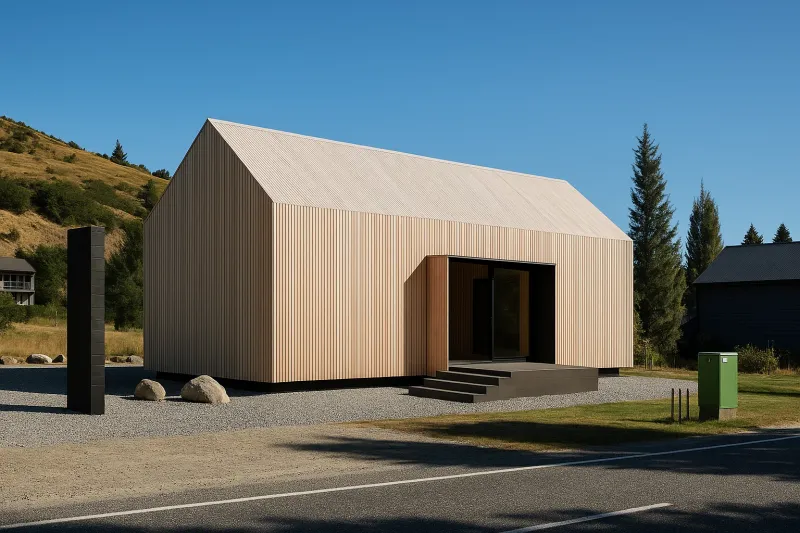 Ridge A1 A-frame prefab cabin exterior