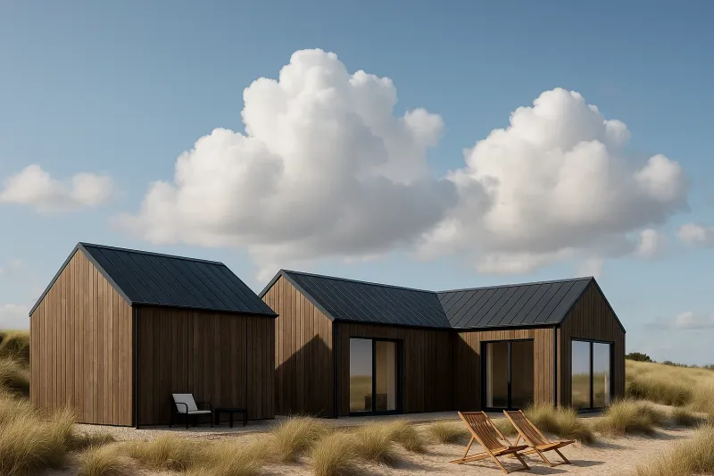 Summit Haus modern prefab exterior with rooftop